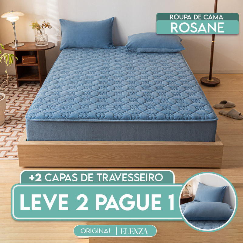 [Leve 2 Pague 1] Roupa de Cama Rosane (Conforto e Estilo Para o Seu Quarto) +BRINDES: 2 Capas Para Travesseiro