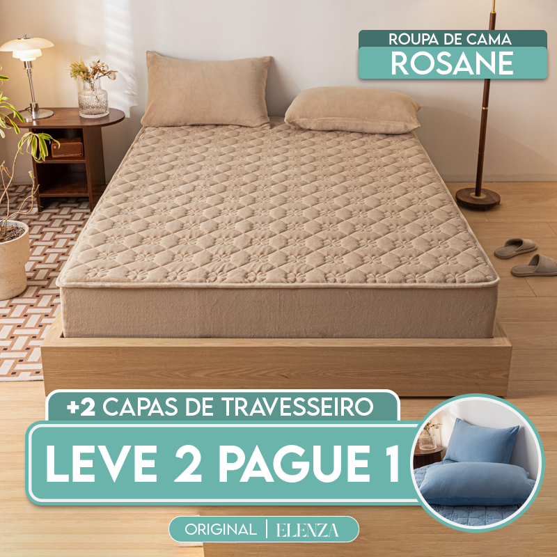 [Leve 2 Pague 1] Roupa de Cama Rosane (Conforto e Estilo Para o Seu Quarto) +BRINDES: 2 Capas Para Travesseiro