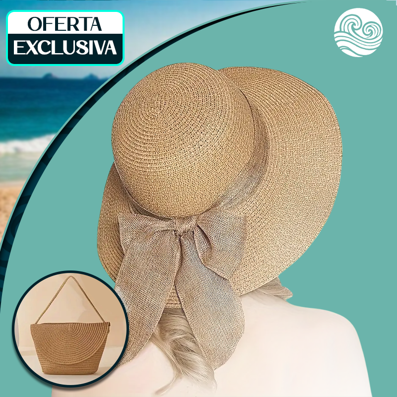 Conjunto Chapéu e Bolsa Feminina Bella | Moda Verão 2025