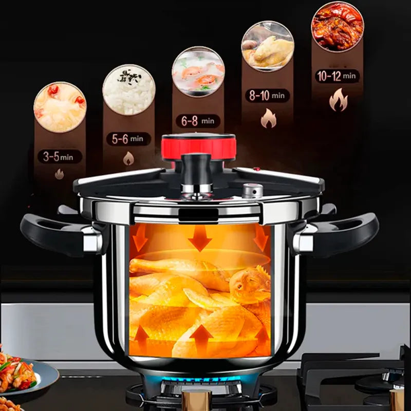 [Leve 2 Pague 1] Panela de Pressão TurboChef Aço Inoxidável - À Prova De Explosões + BRINDE: Kit Utensílios
