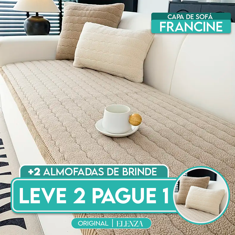 [COMPRE 1 LEVE 2] Capa de Sofá Francine (Conforto e Modernidade Para seu Lar) +BRINDE: 2 Capas Para Almofadas