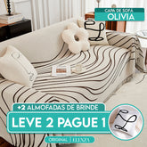 [Leve 2 Pague 1] Capa de Sofá Olivia (Toque Suave Que Abraça Seu Sofá!) +BRINDE: 2 Capas de Almofadas