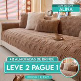 [Pague 1, Leve 2] Capa de Sofá Alina (Leveza e Charme Que Transformam Seu Sofá!) + BRINDE: 2 Fronhas